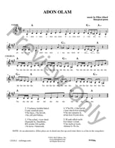 Adon Olam piano sheet music cover